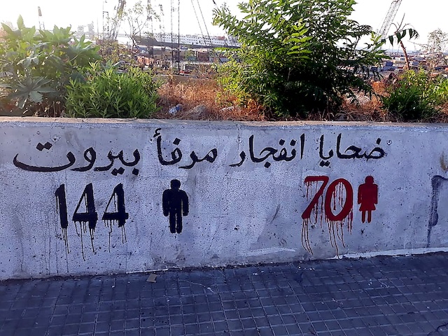 Figure 10 : message « Explosion du port de Beyrouth : 144 hommes, 70 femmes