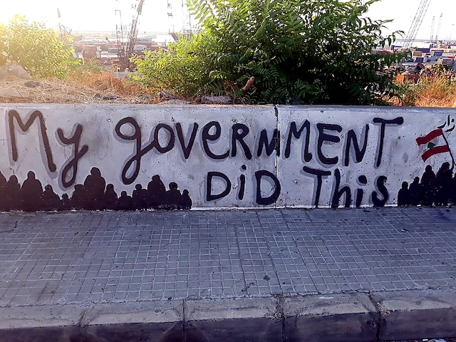 Figure 4 : message 3 écrit en anglais, dont la traduction est : « Mon gouvernement a fait cela »