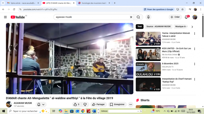 Figure 02 : Animation artistique assurée par les membres du groupe