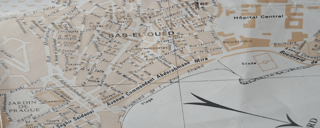 Carte 1. Noms des rues de Bab El Oued
