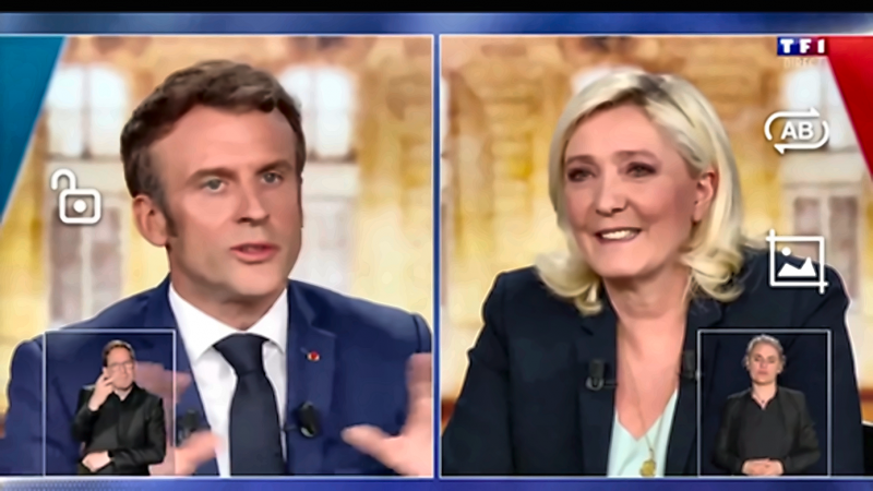 Figure 20. Marine Le Pen : rire, crispation faciale et oscillation entre ironie et tension — 70 min 51 s