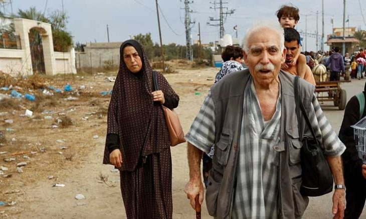 Figure 3. Older Palestinian man on a displacement route