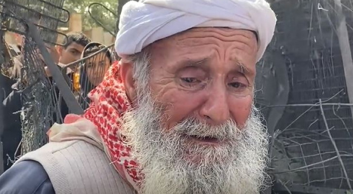 Figure 4. Portrait of an older Palestinian man mourning the destruction of his home