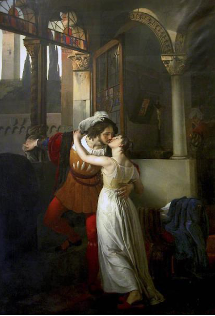 Tav.7, Francesco Hayez, L’ultimo addio di Giulietta e Romeo