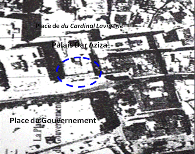 Figure 10 : La bâtisse en R +1 en avant du palais Aziza 