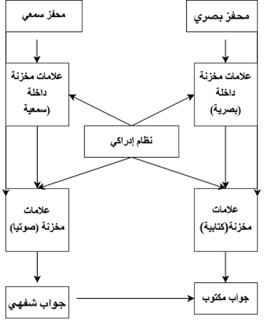 الشكل1 : مخطط مبسط لمنوال العلامات المخزنة لمورينون(1982)