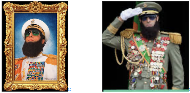 Figure1 : General Aladeen, a typical Arab/ Muslim stereotype with his iconic beard