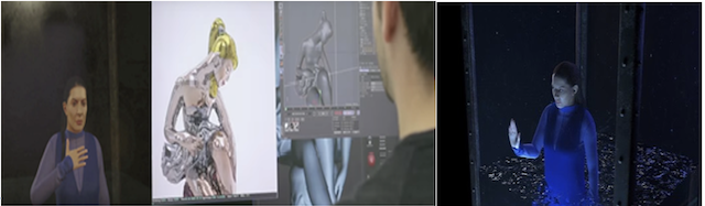 شكل 11 : الفنانة الصربية التشكيلية مارينا ابراموفيتش Marina Abramović، في عملها الفني حول أزمة المناخ بعنوان ’ ارتفاع (Rising) 2017’